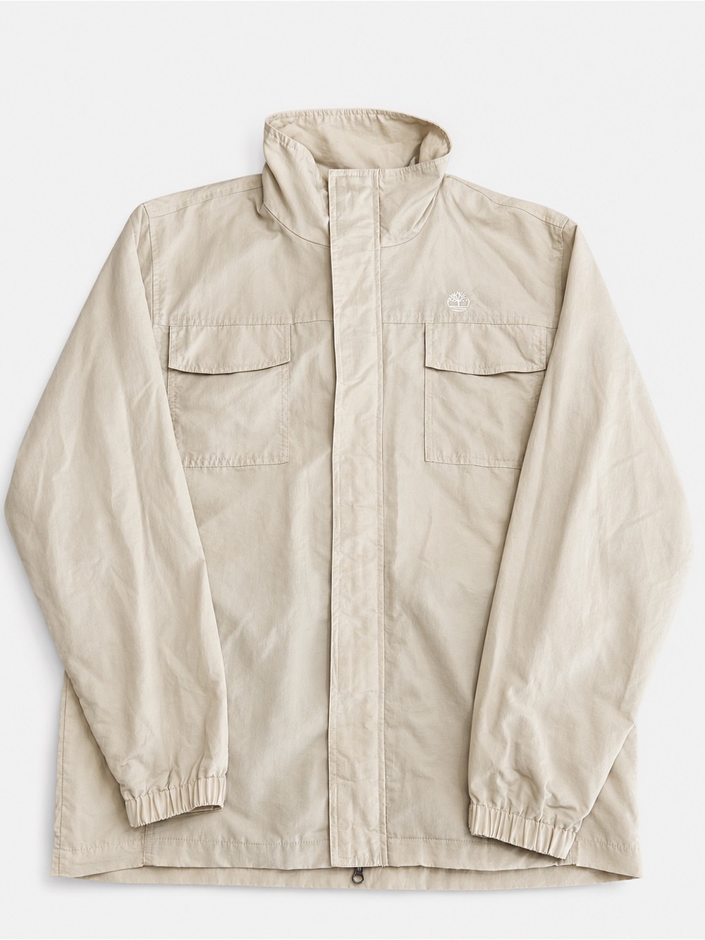 Vintage Timberland Light Beige Men's Lightweight Shirt Jacket
